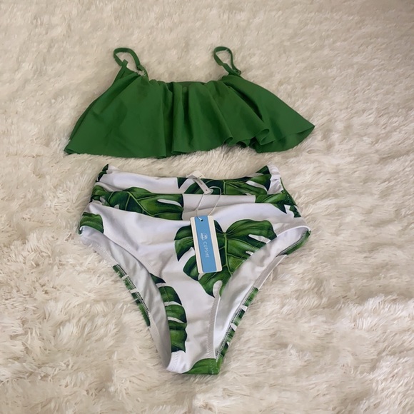 Cupshe Women's Bikini Set High Waisted Bikini- Two Piece Swimwear S - Picture 4 of 7